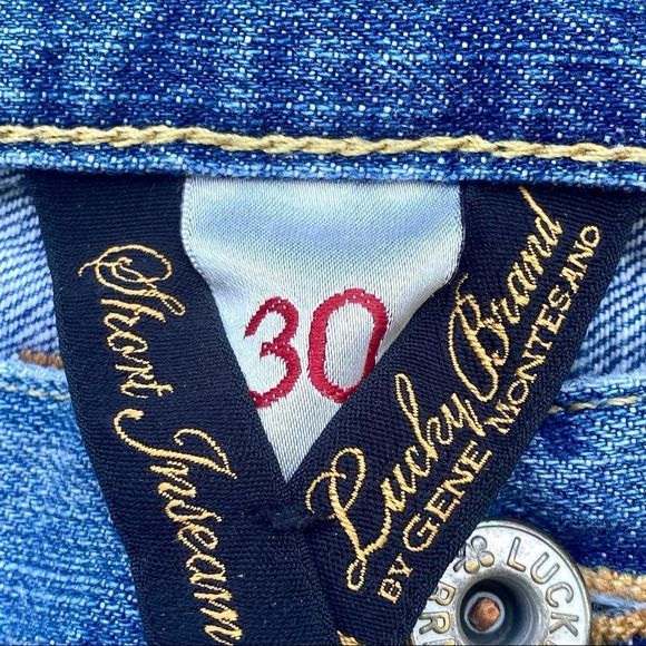 Lucky Brand Men's Dungarees Gene Montesano Bootcut Short Jeans Size 30 - Picture 2 of 10